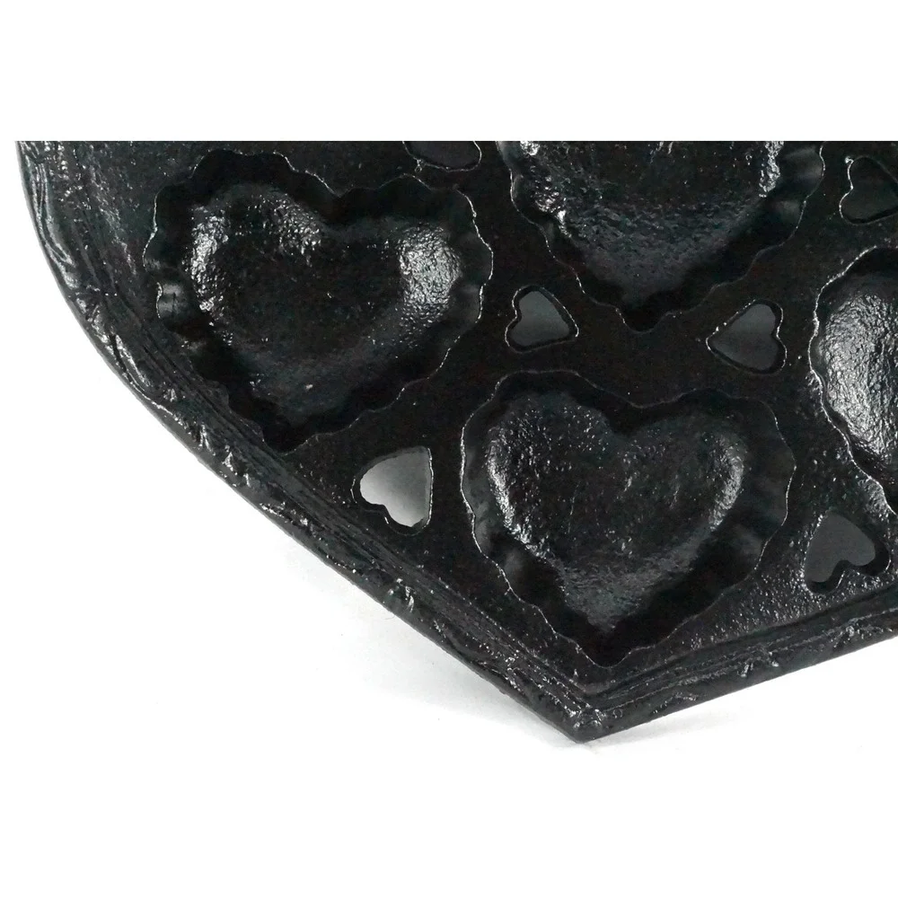 Heart Shape Cast Iron Mold Pan Wall Decor Painted 8 Inches x 8 Inches Valentines